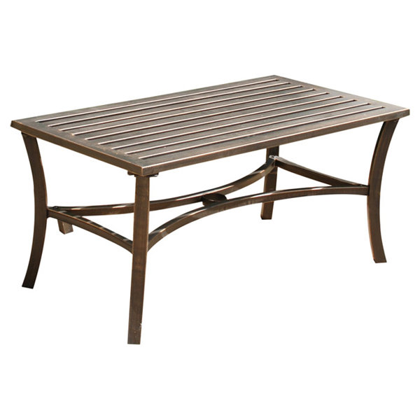 Iron patio on sale coffee table